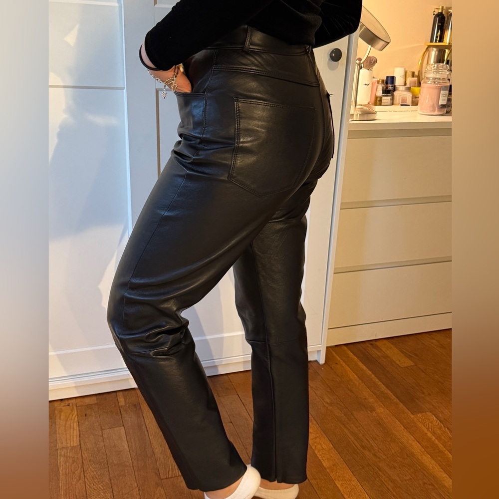 Lamarque Black Leather Pants